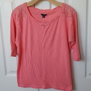 Lace embellished T-shirt